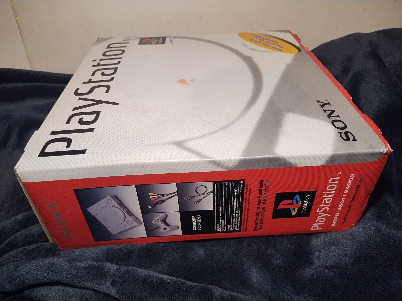 Empty Playstation 1 Console System Box, Foam, Protector & Manual Only PS1