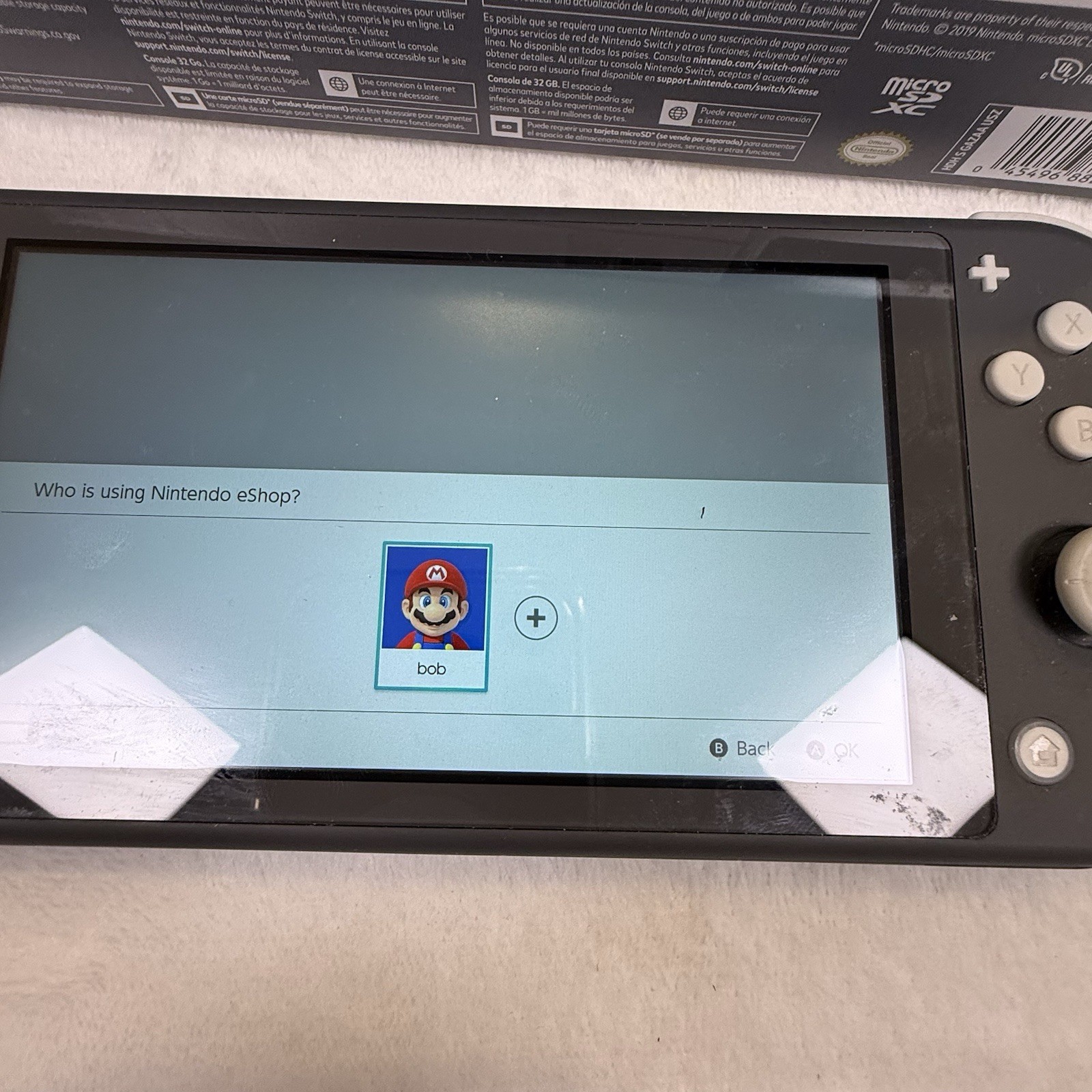 Nintendo Switch Lite Gray HDH-001 Console Tested Works w/ Box No Charger Read