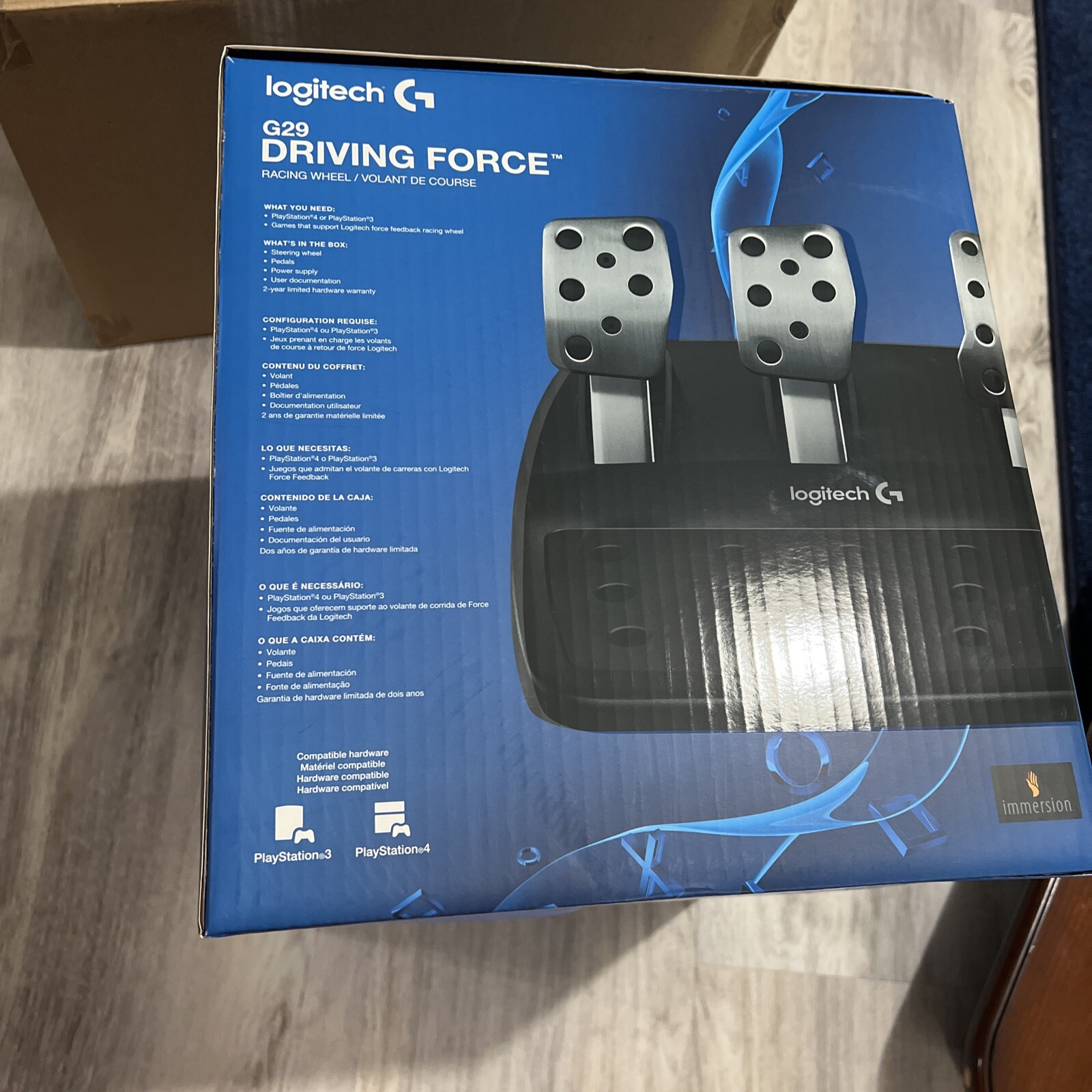 New Logitech G29 Dual-Motor Driving Force Racing Wheel For PS5 PS4 PS3 PC