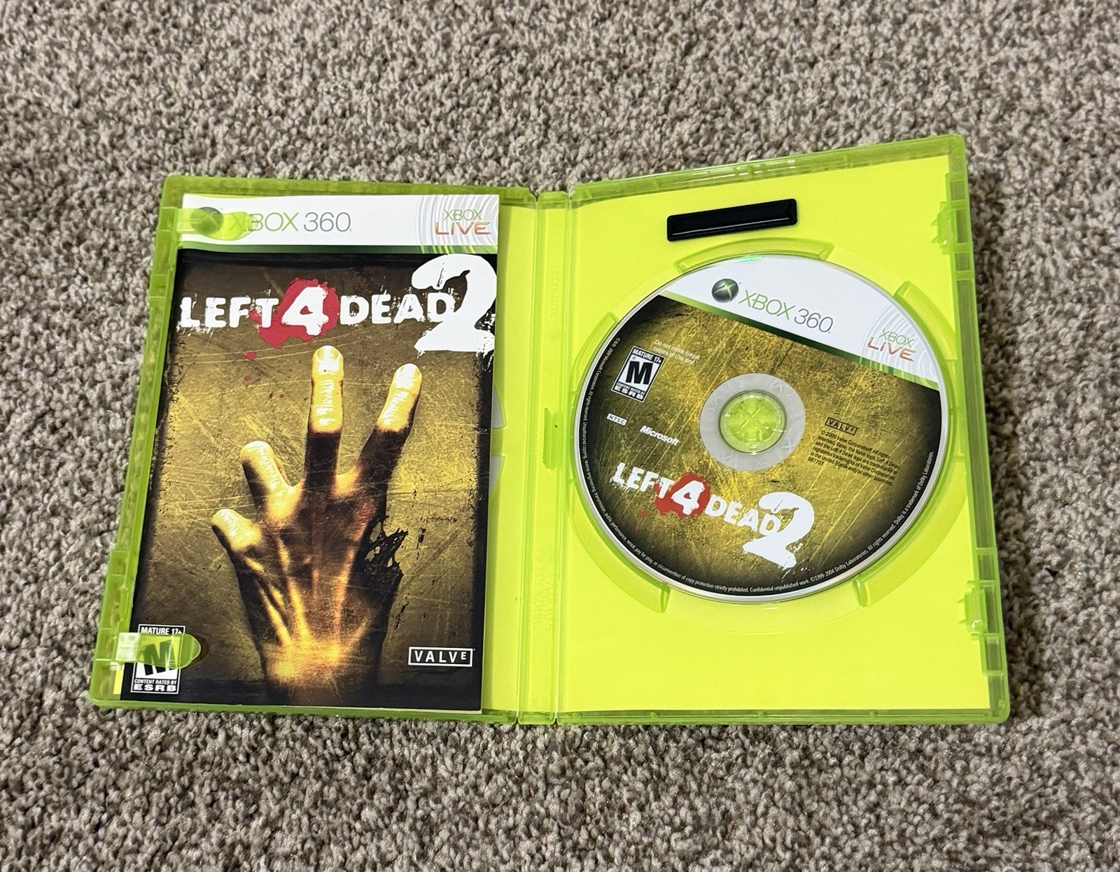 Left 4 Dead 2 for Xbox 360 Complete CIB Survival Horror Valve RARE Variant Cover