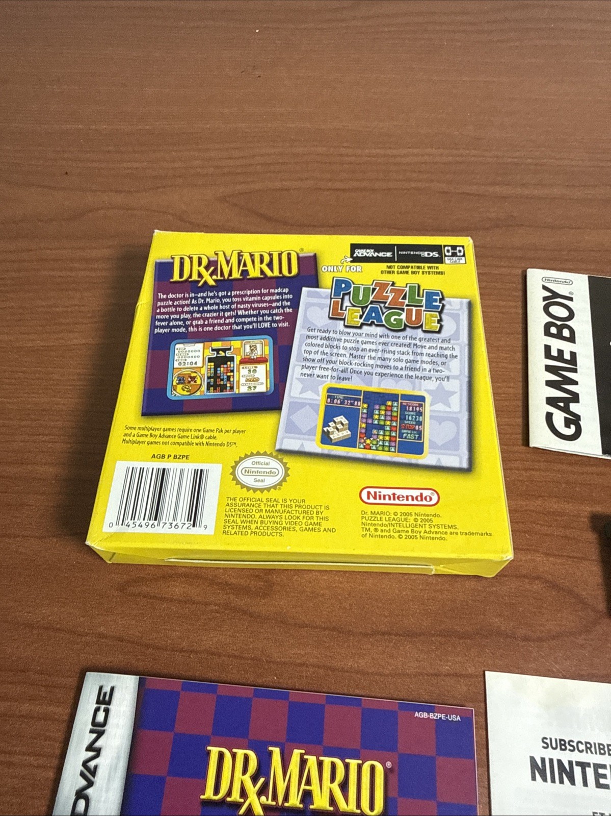 Dr. Mario & Puzzle League Nintendo Game Boy Advance 2005 GBA DS Complete CIB!