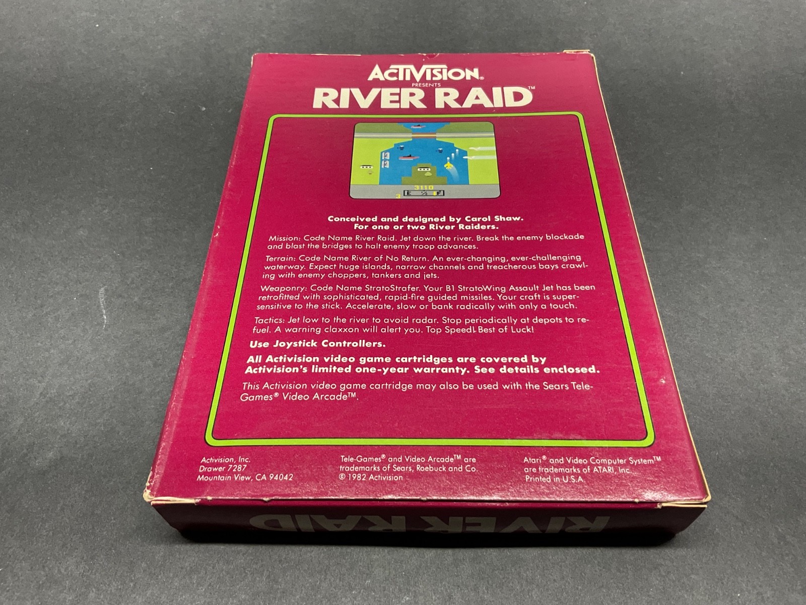 Atari 2600 River Raid Game Complete in Box Tested CIB