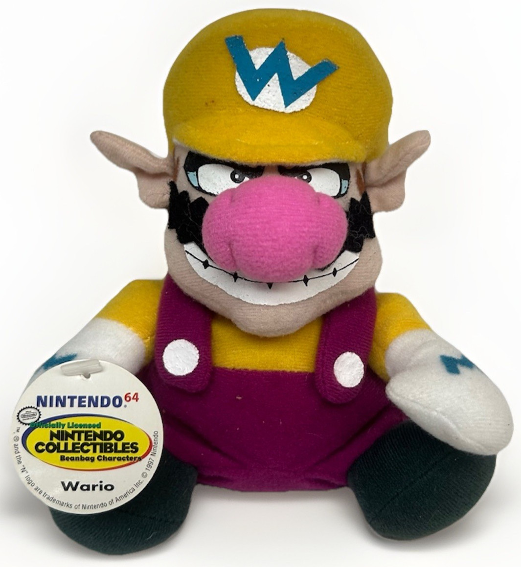 Wario N64 Collectibles Beanbag Plush Nintendo 64 Collectible RARE 1997