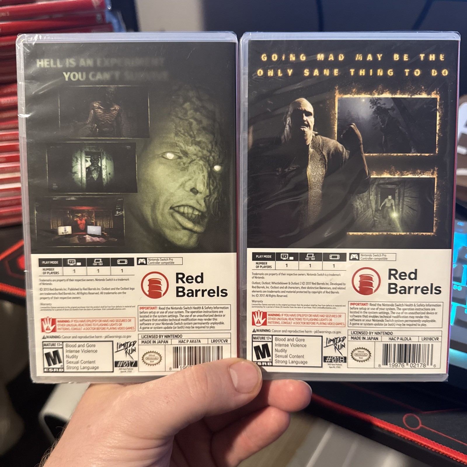 Outlast Bundle of Terror & Outlast 2 – Nintendo Switch – LRG – *NEW* – FREE S/H