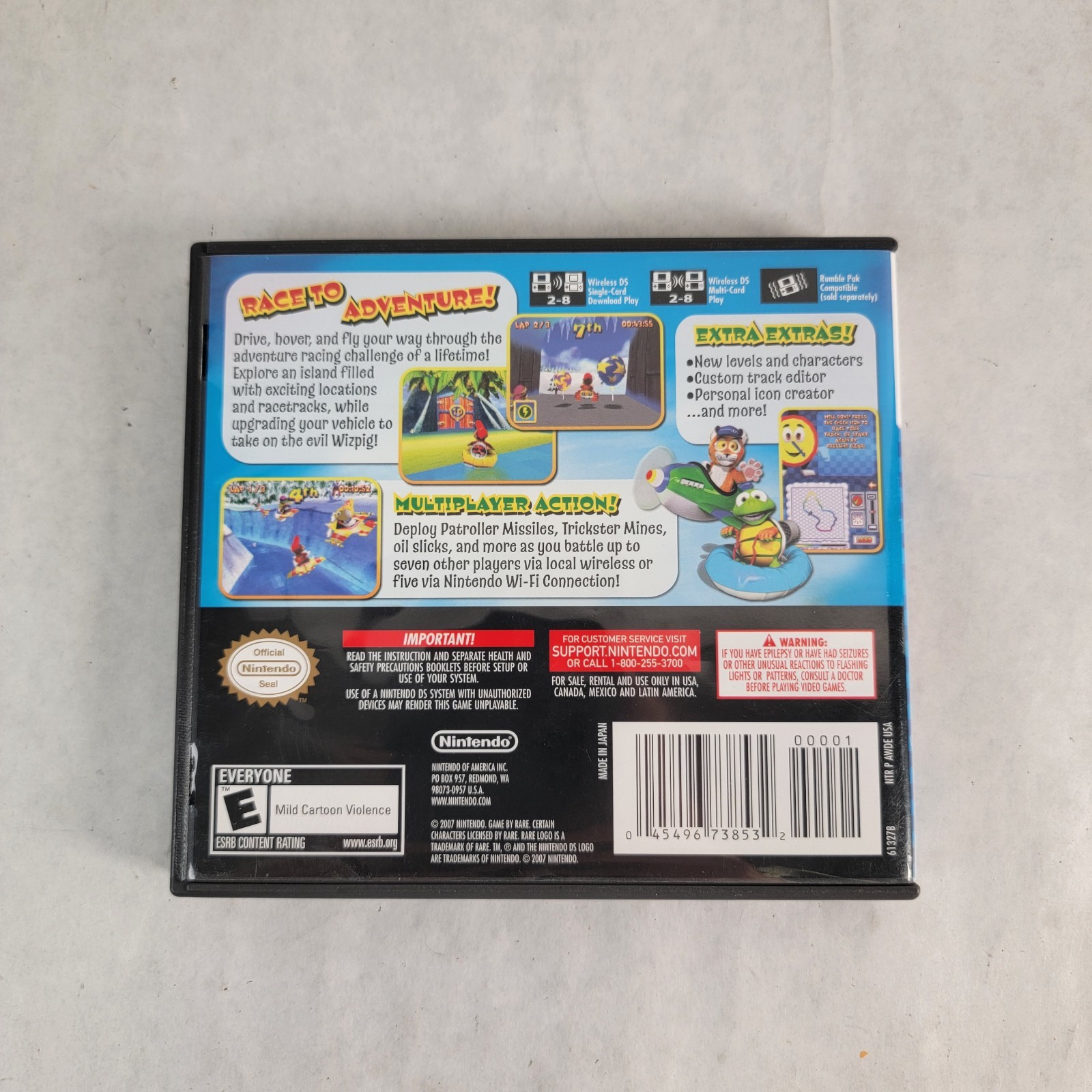 Diddy Kong Racing DS Nintendo DS Case ONLY No Game Rareware 2007