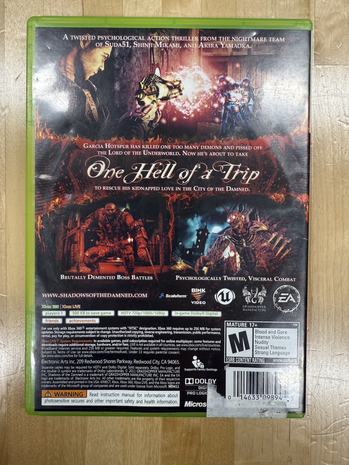 Shadows of the Damned (Microsoft Xbox 360, 2011) CIB | Free Shipping!