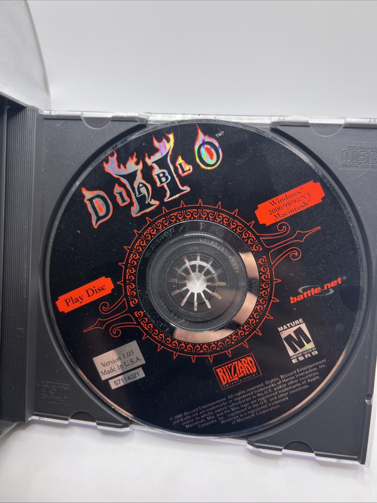 Diablo II 2 PC 3 Disc Windows CD Play , Install & Cinematics Disks See Pictures