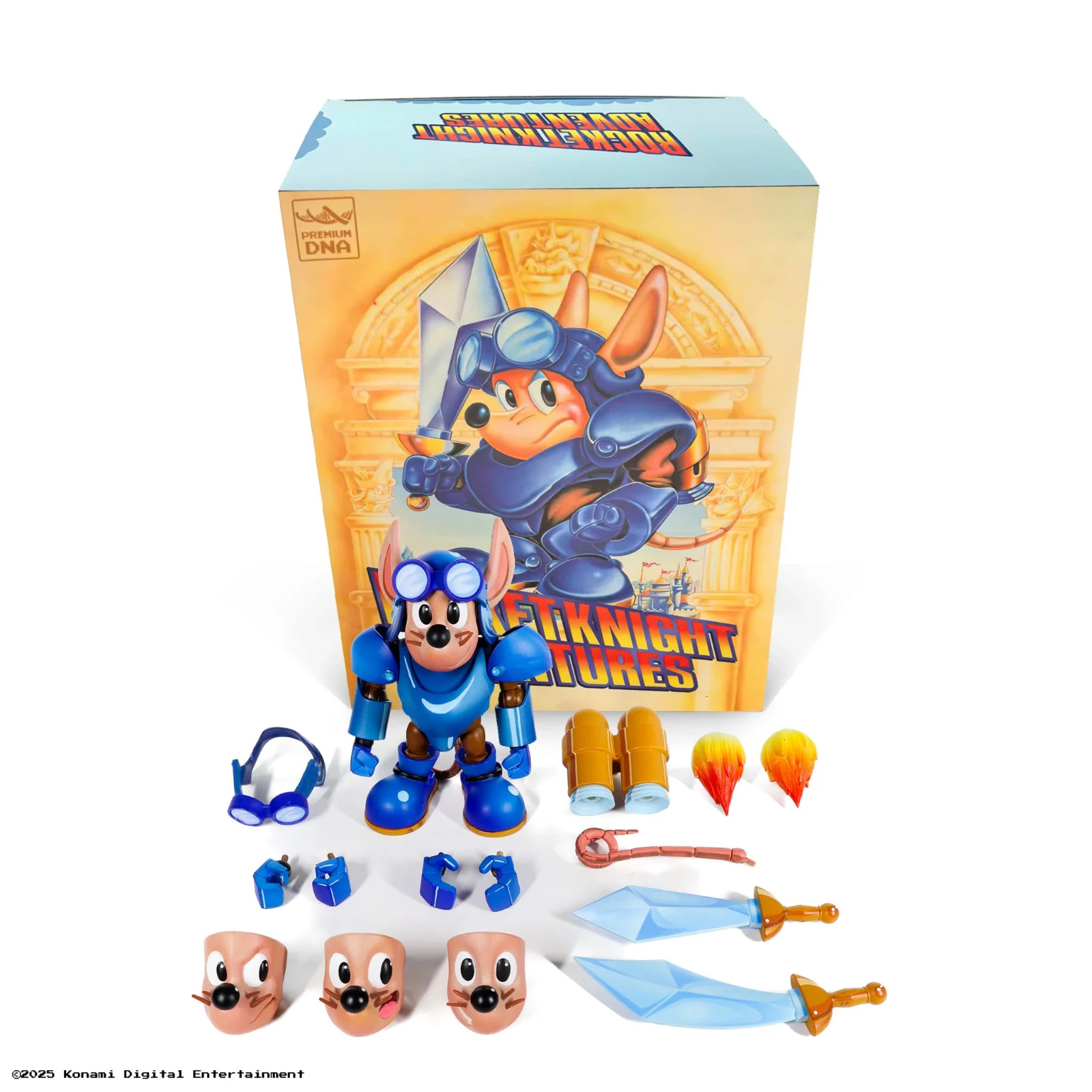 Premium DNA Toys Rocket Knight Adventures Sparkster Action Figure New