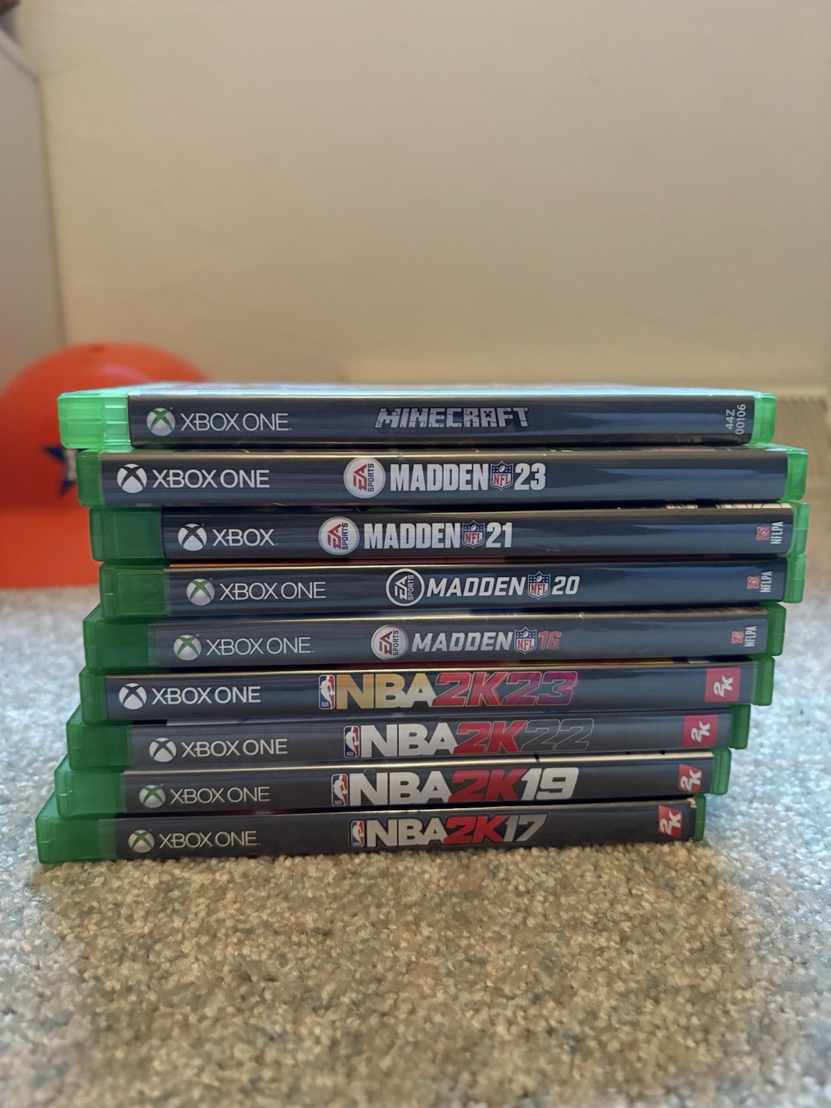 Xbox One Game Lot w/ Cases: NBA 2K17 2K19 2K22 2K23 Madden 20 21 23 & Minecraft