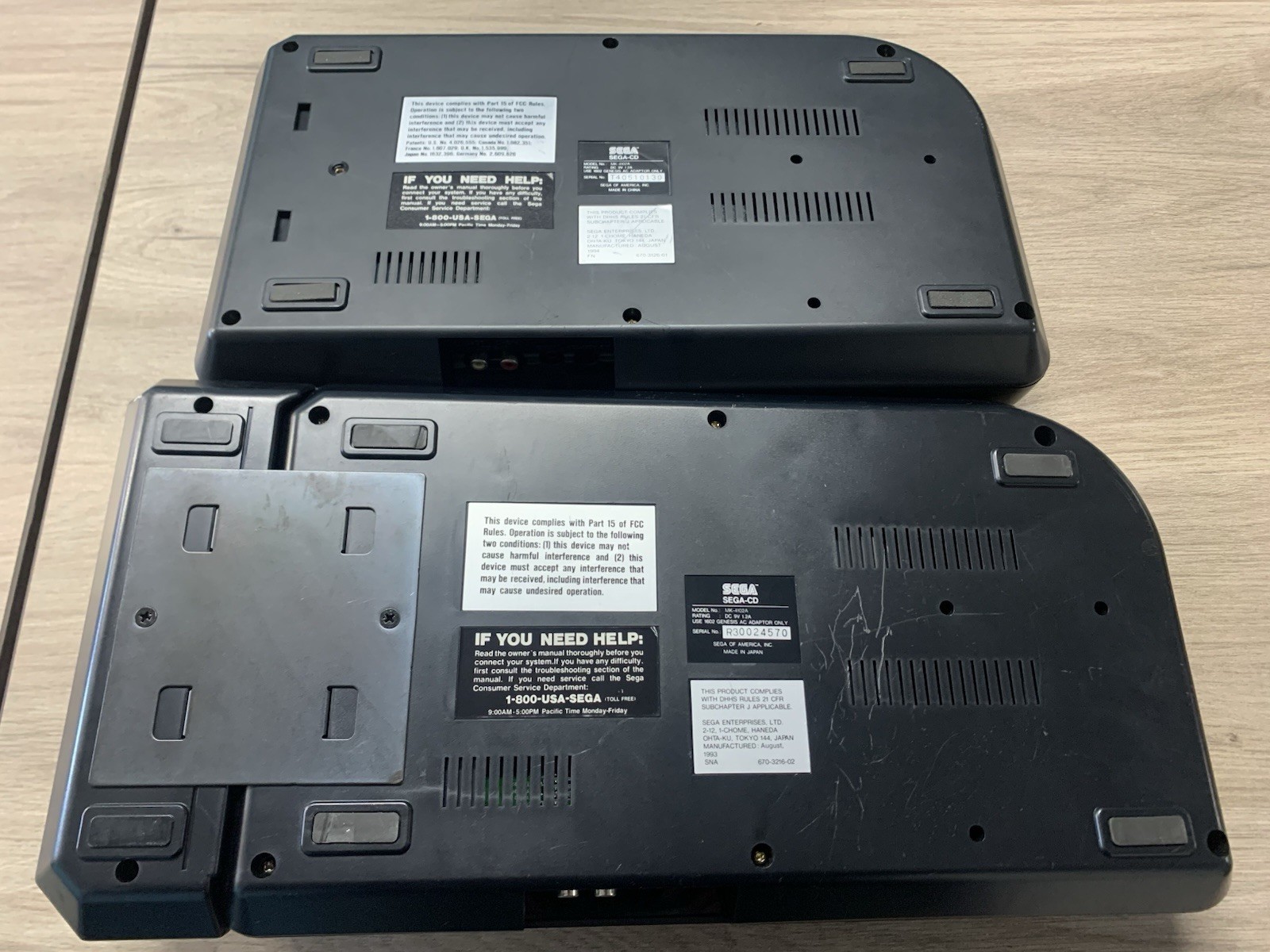 Sega CD Video Game System Lot Of 2 Broken Consoles – Genesis Consoles Work