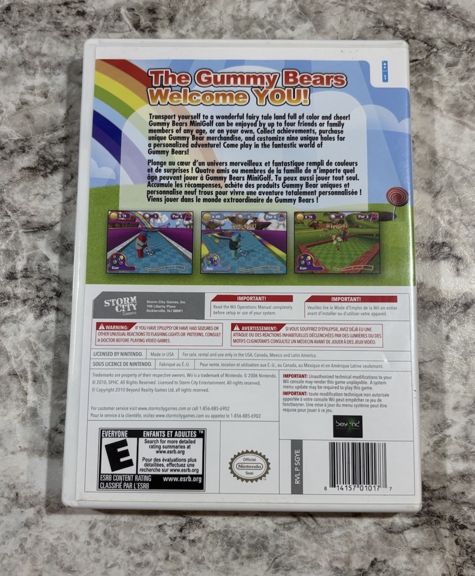 Gummy Bears Mini golf Nintendo Wii Storm City Games Beyond Reality Games