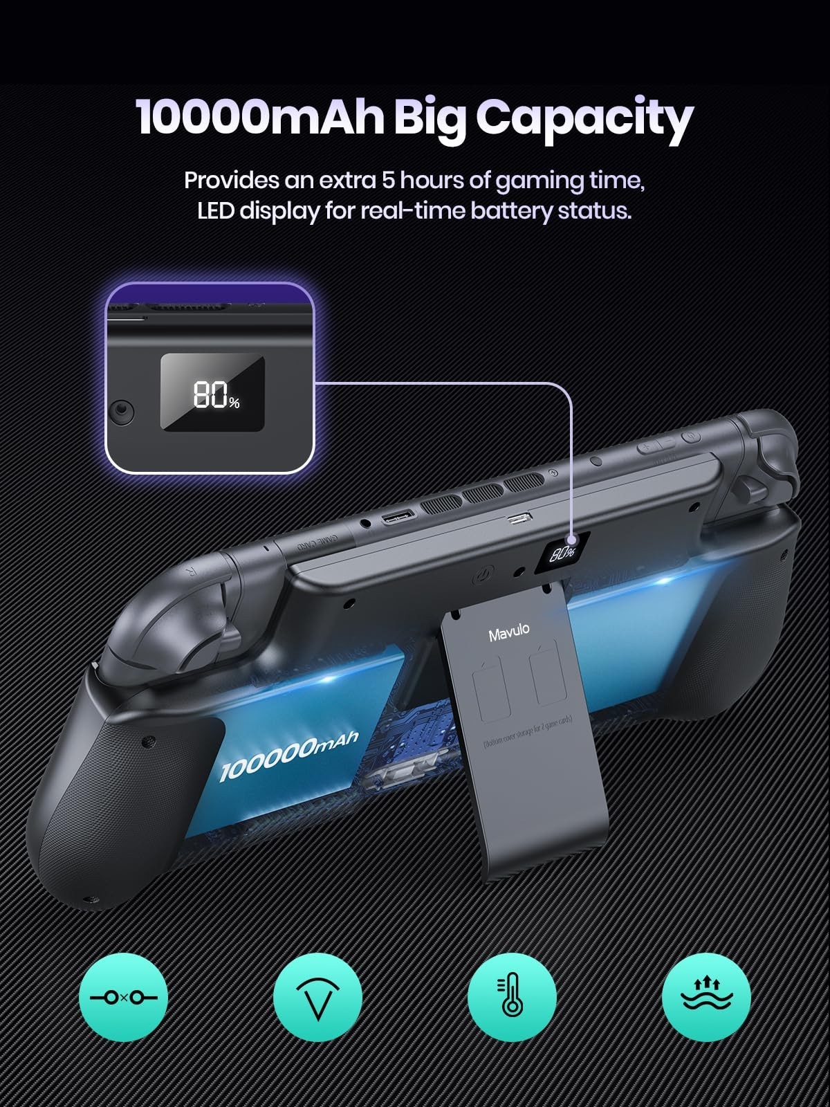 Battery Pack for Nintendo Switch 2 External Battery Station Portable Charger Cas