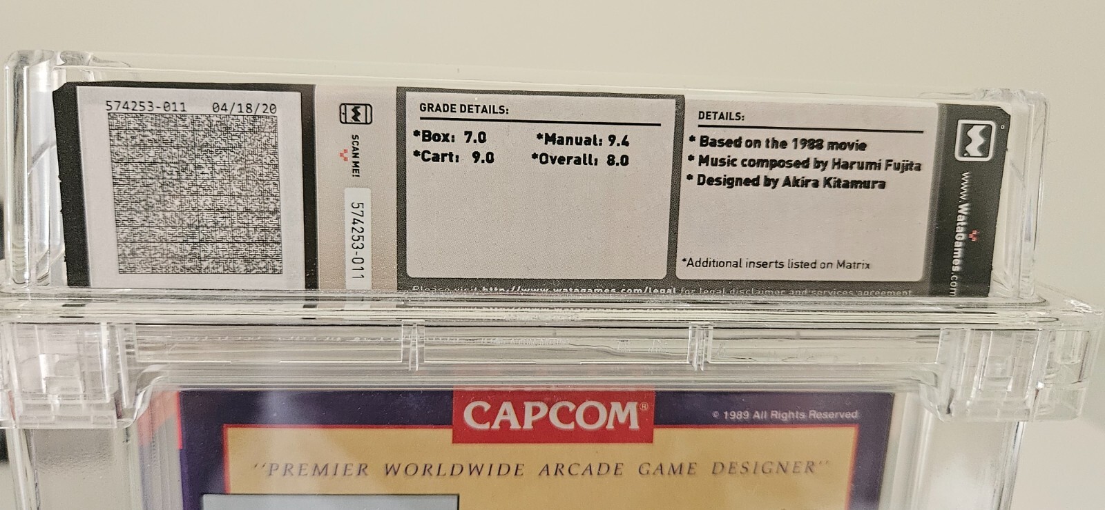Willow WATA graded 8.0 CIB Nintendo Entertainment System 1989 Case is crack free