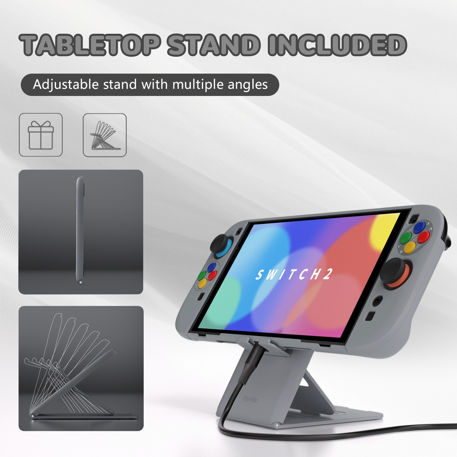 PlayVital Protective Case for Nintendo Switch 2 Dockable Hard Shell Split Cover