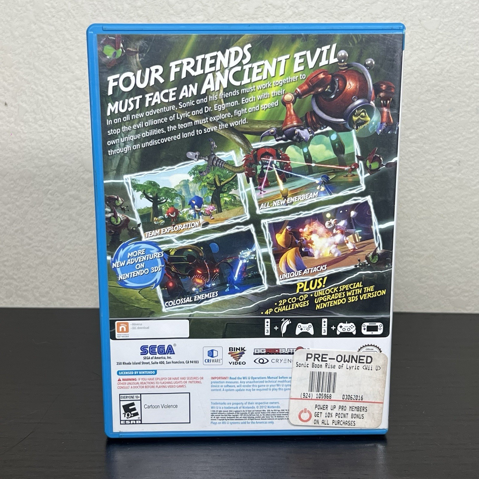 Sonic Boom: Rise of Lyric – Nintendo Wii U CIB