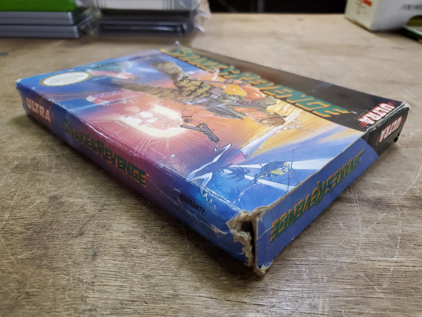 Nintendo NES Snake’s Revenge, 1990 Ultra, Box and Sleeve Only, NO CARTRIDGE