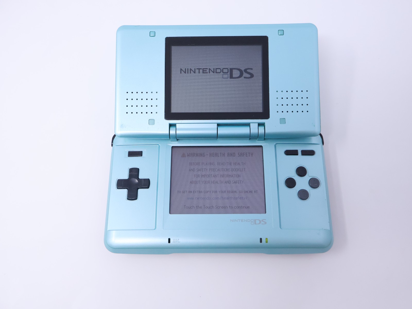 Nintendo DS Handheld Console System Tested Working Sky Blue w/ Charger & Stylus