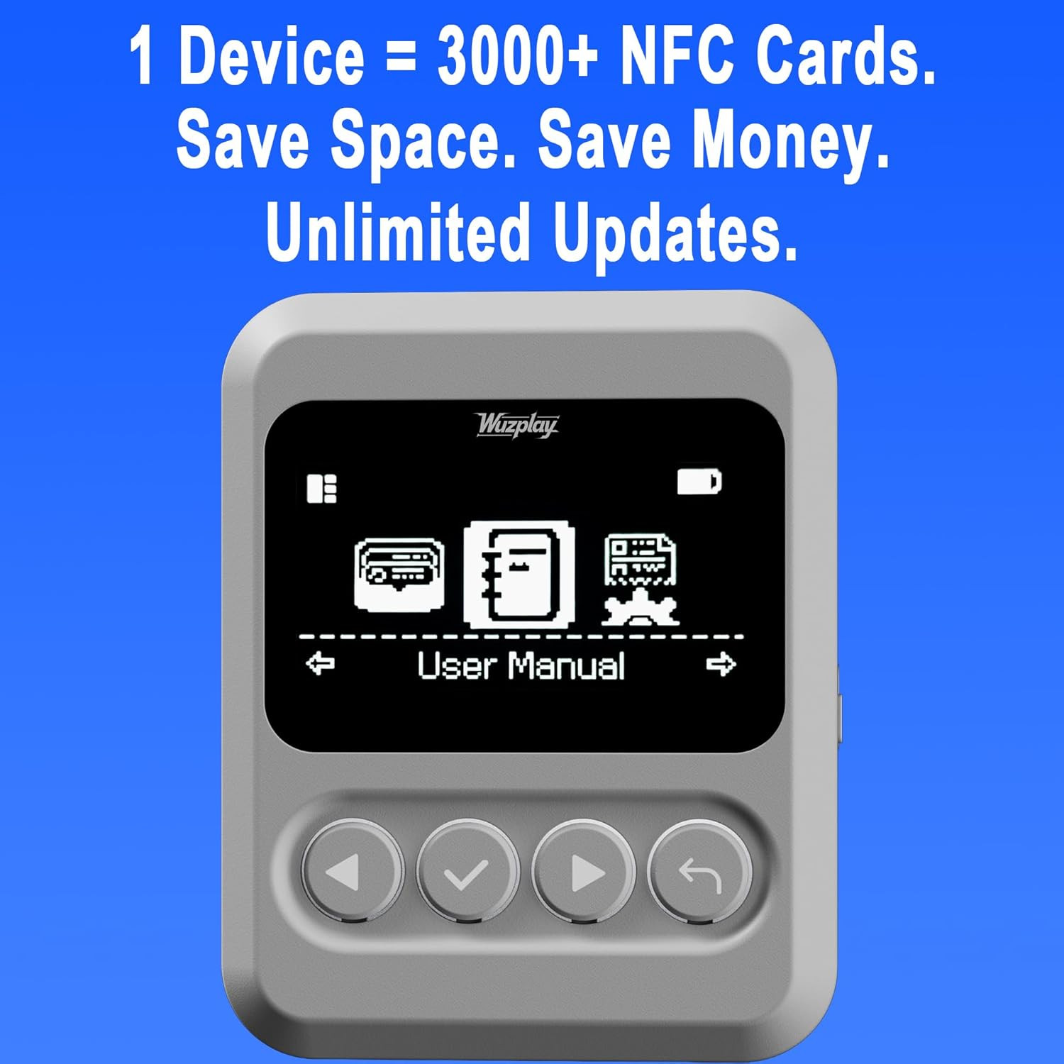 NFC Emulator Compatible with Switch 1 & 2 and NFC Enabled Devices – 1.54”OLED S