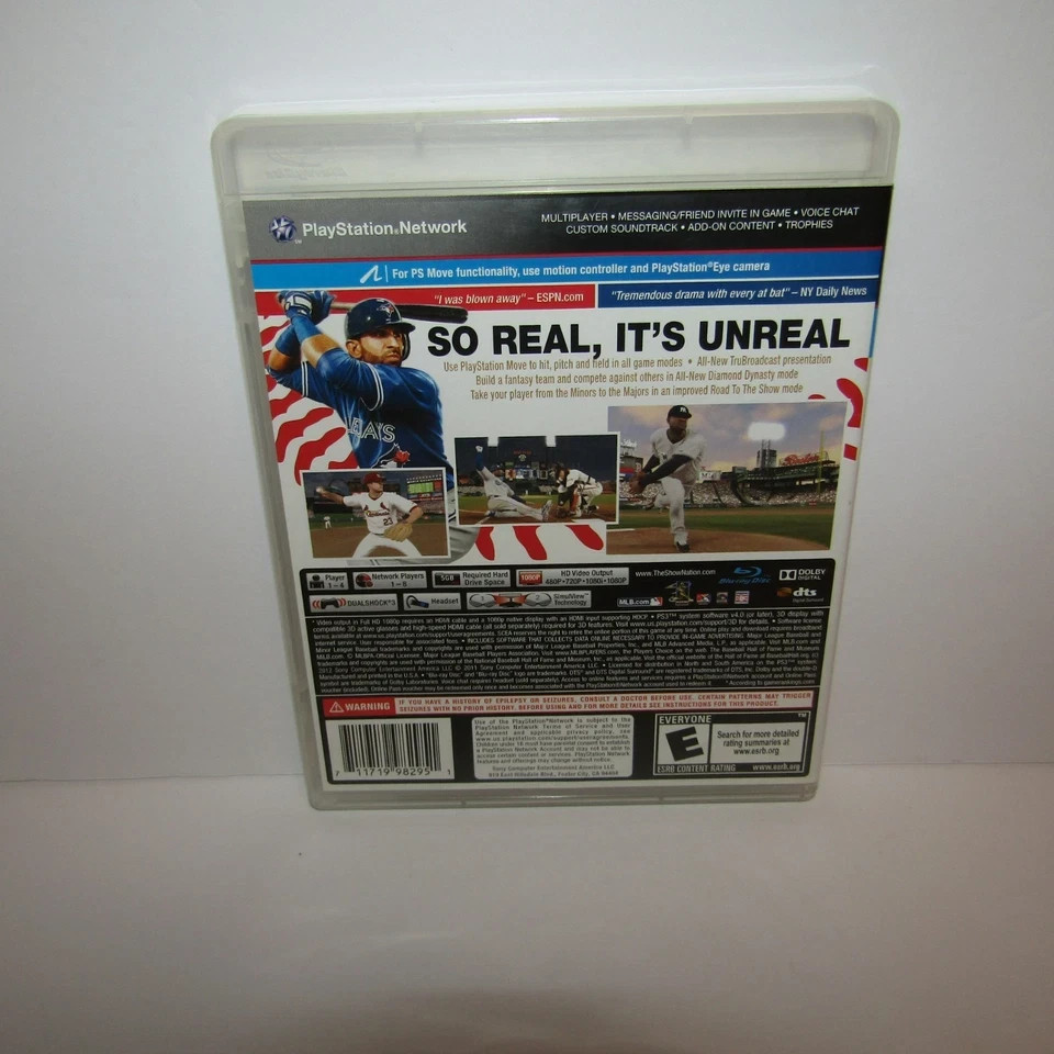 MLB 12 The Show / MLB 08 The Show Sony PlayStation 3 PS3 Baseball Video Game Lot