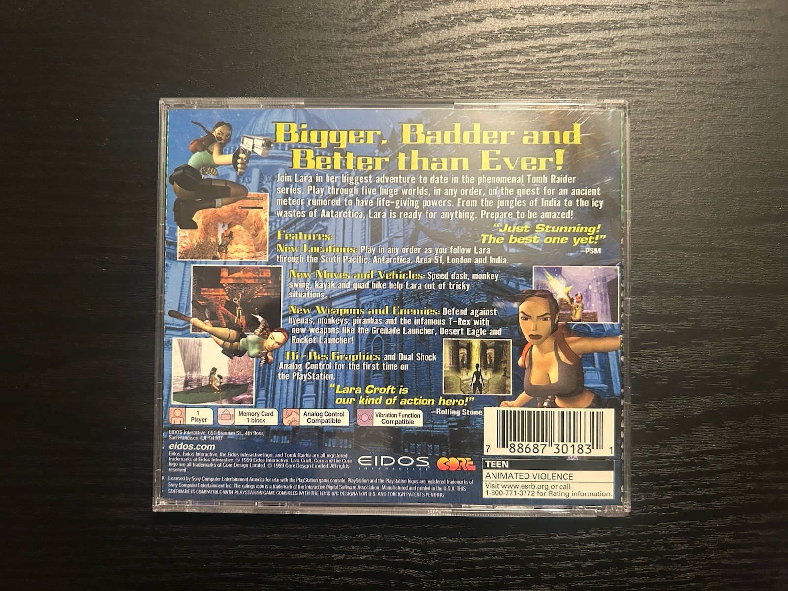 Tomb Raider III 3 PlayStation 1, CIB Greatest Hits Edition, Tested