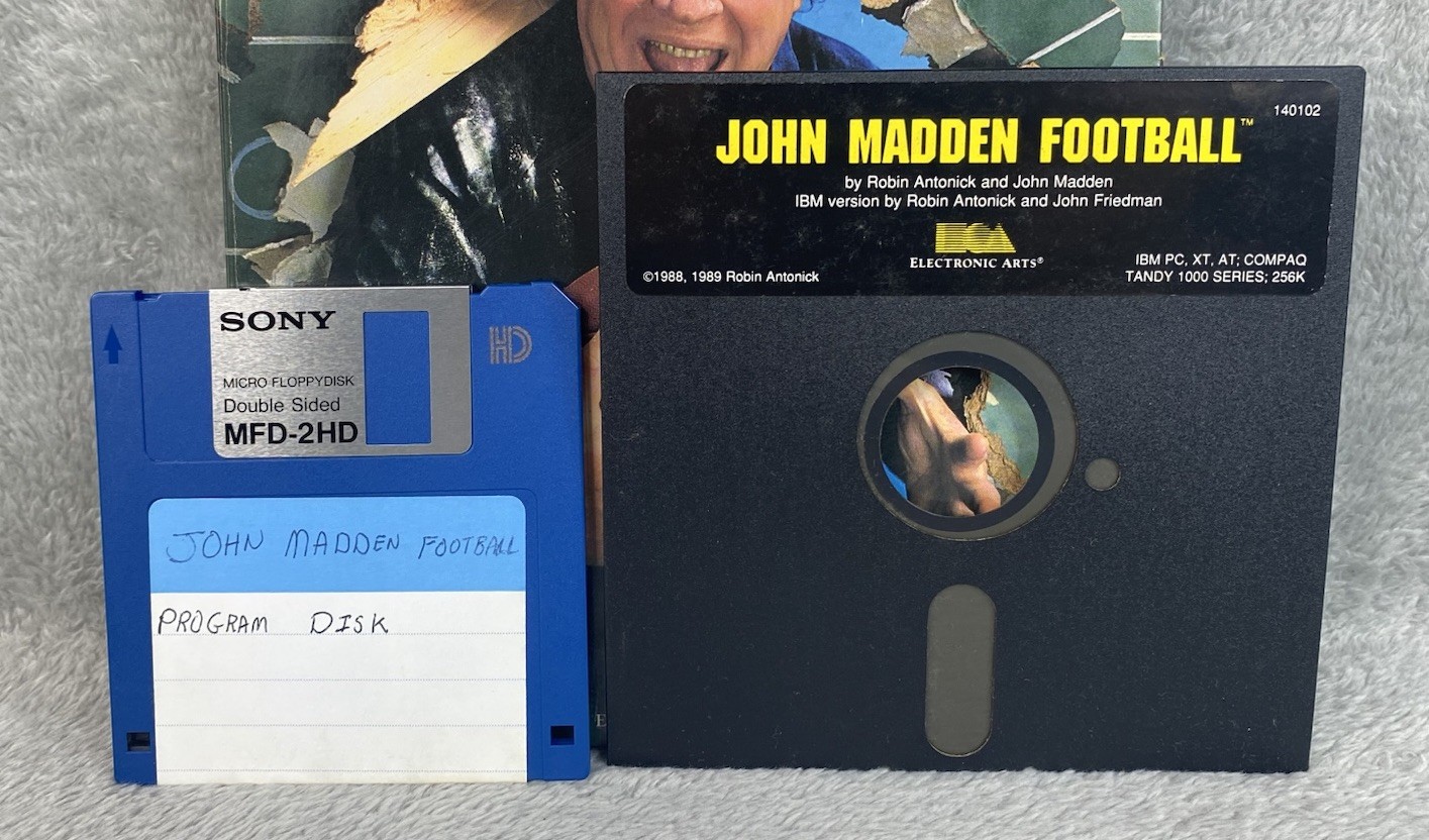 Electronic Arts John Madden Football 1988-1989- 5.2″ IBM PC Untested