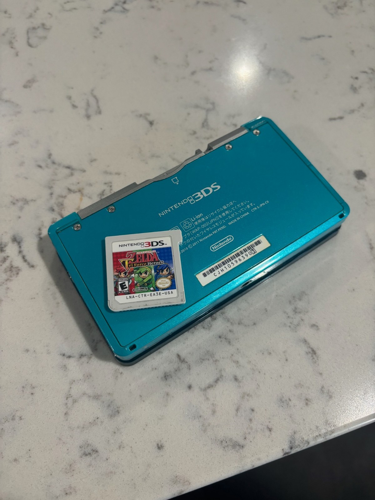 Japanese Nintendo 3DS CTR-001 Original Model w/ Zelda: Tri Force Heroes + Games