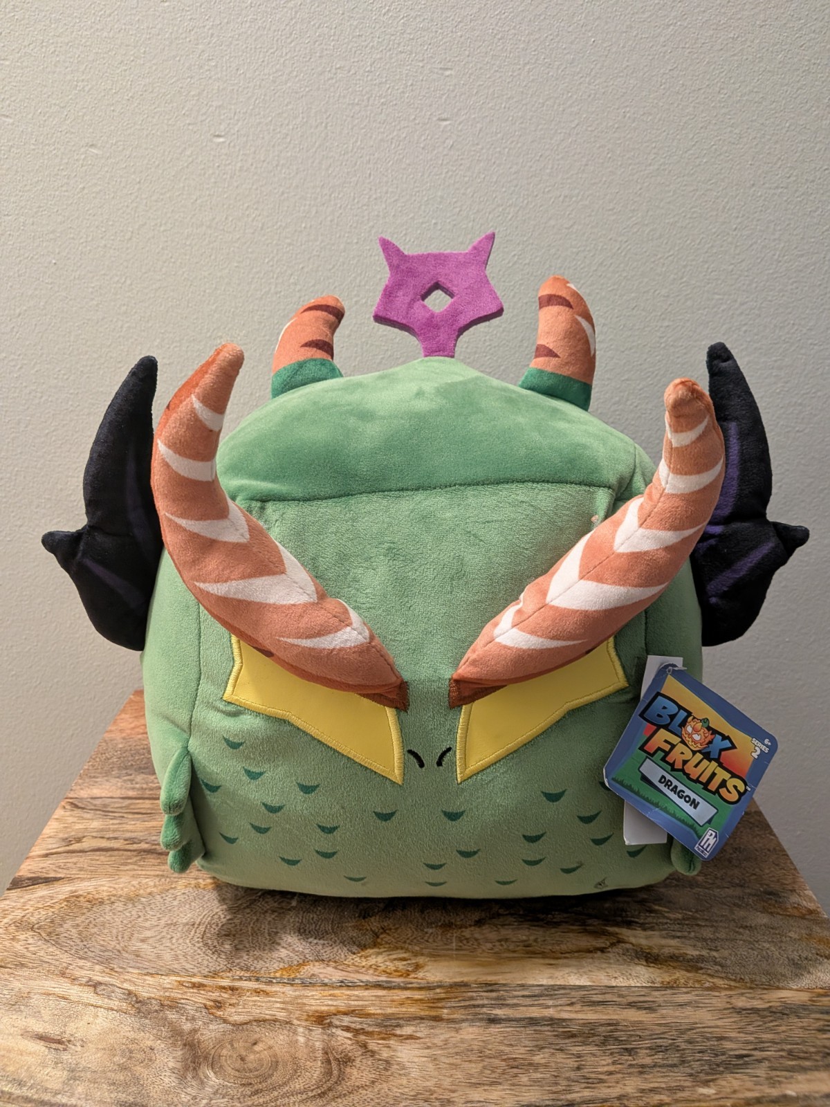 Blox Fruits Dragon Fruit Plushie 8 inches (NO DLC) Green Square Horns