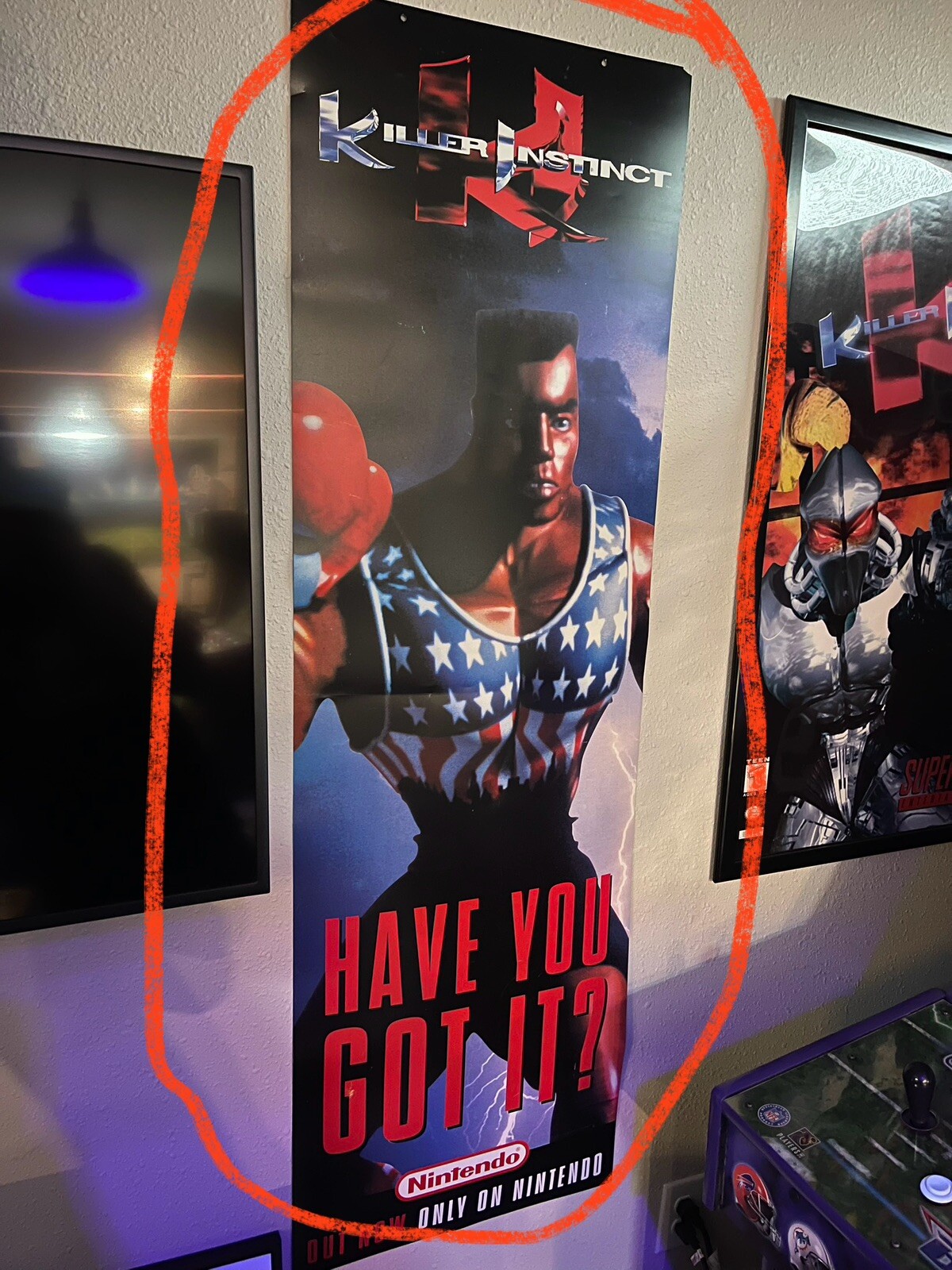 Killer Instinct Promo Banner 5ft Plastic. Nintendo/Rare Ltd. Authentic Very Rare
