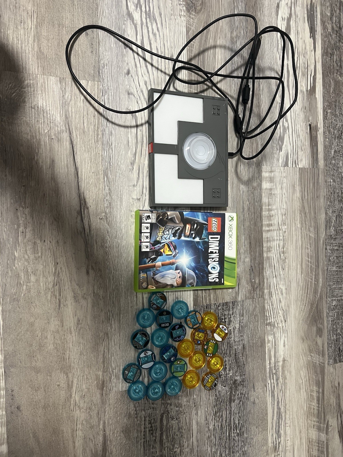 Lego Dimensions Giant Lot – Game Base, Game Disk w/ Case, & Over 2 Dozen NFC Tag