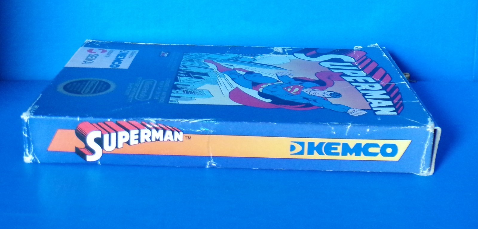 Superman Nintendo Entertainment 1988 NES DC Comics Kemco Box, Cart & Dust Cover