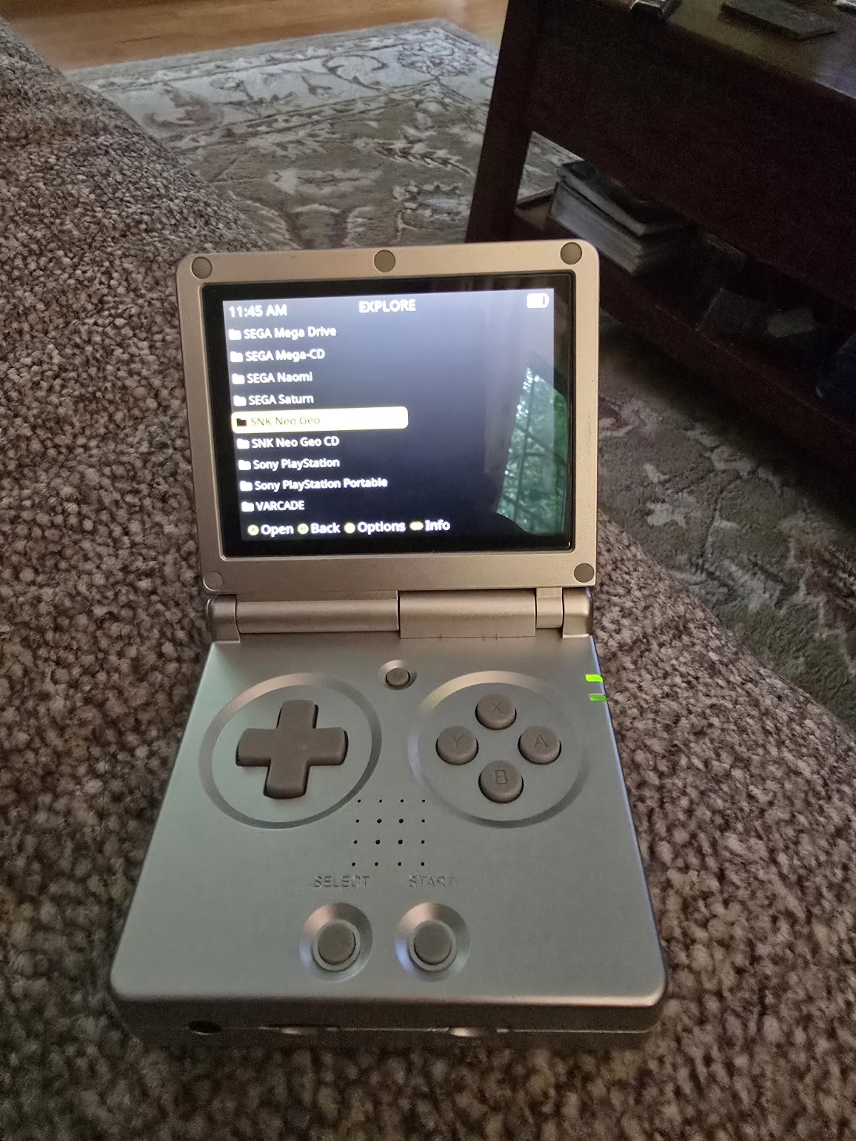 RG35XXSP Anbernic Silver Handheld Game Console 64GB MuOS
