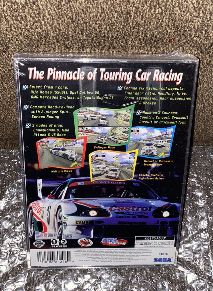 Sega Touring Car Championship SEALED! Sega Saturn CASE FRESH ARCADE CLASSIC!