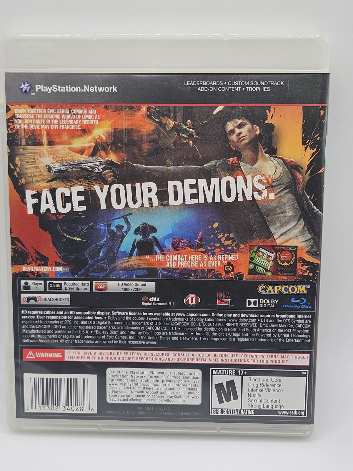 DMC: Devil May Cry Sony PlayStation 3 PS3 Capcom – Complete w/ Manual CIB