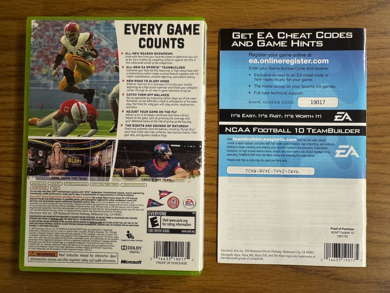 NCAA Football 10 11 12 13 (Microsoft Xbox 360, 2012) CIB Complete w/ Inserts
