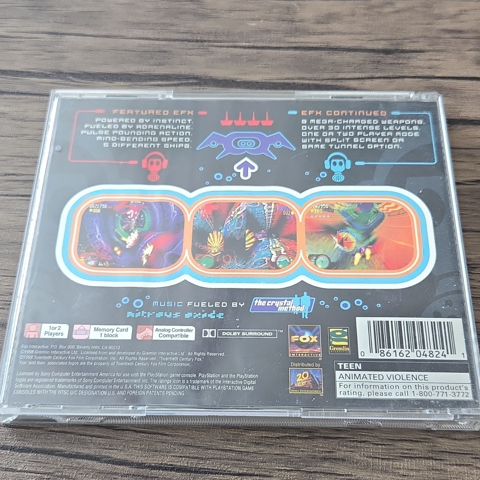 N2O: Nitrous Oxide Shooter Sci-Fi PS1 (1998) NTSC-U/C Complete CIB Reg card