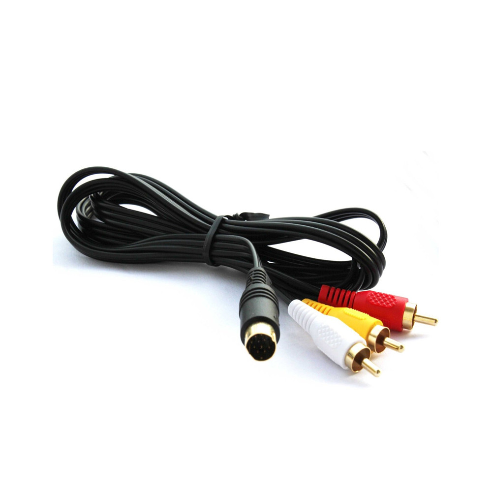 Old Skool 6FT Audio Video (A/V) Stereo Composite RCA Cable for Sega Saturn