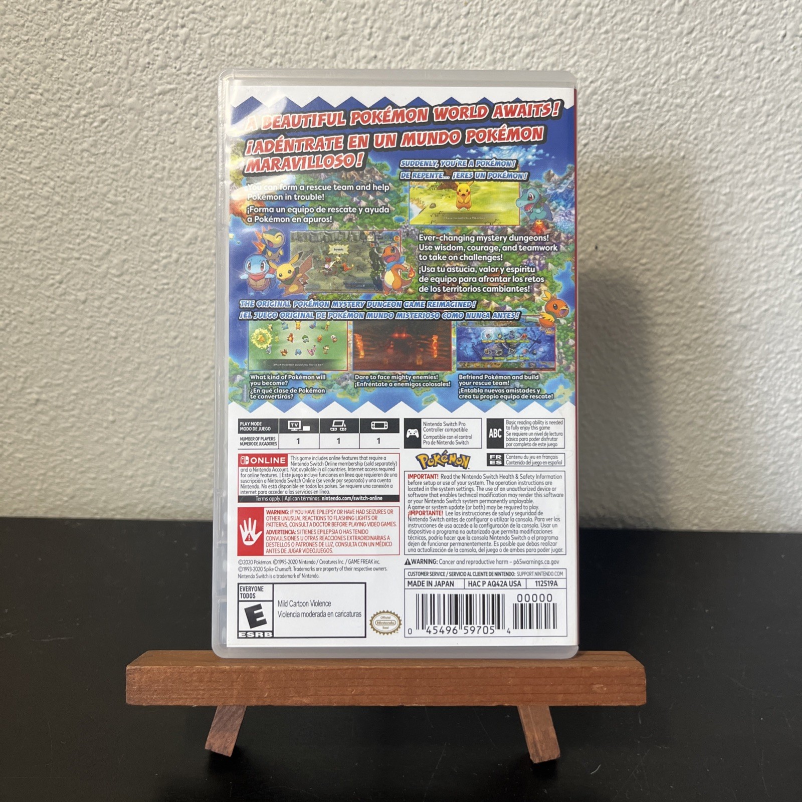 Pokemon Mystery Dungeon: Rescue Team DX Nintendo Switch Game and Case