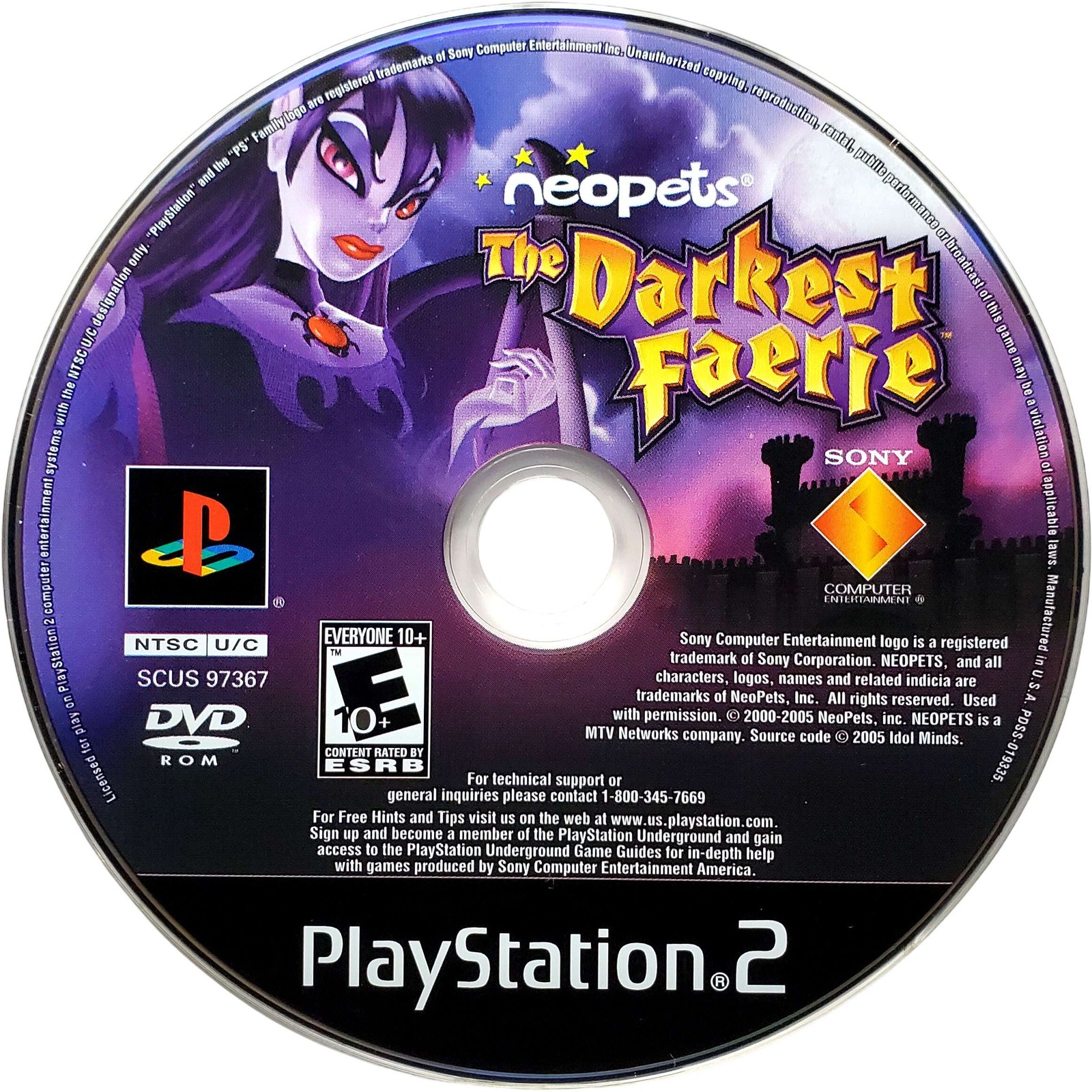 NeoPets The Darkest Faerie – Sony Playstation 2 PS2 Pristine Tested Authentic