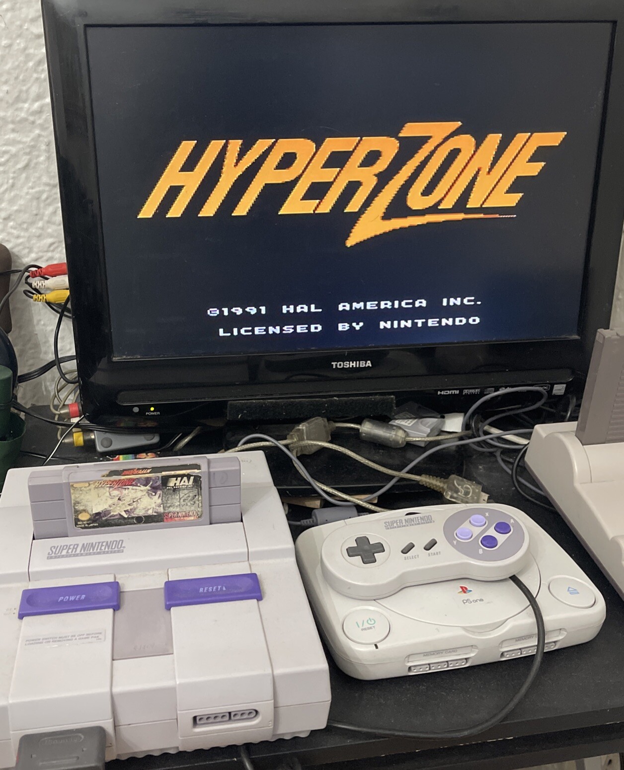 HyperZone Super Nintendo (SNES 1991) Authentic Game Cartridge. Tested