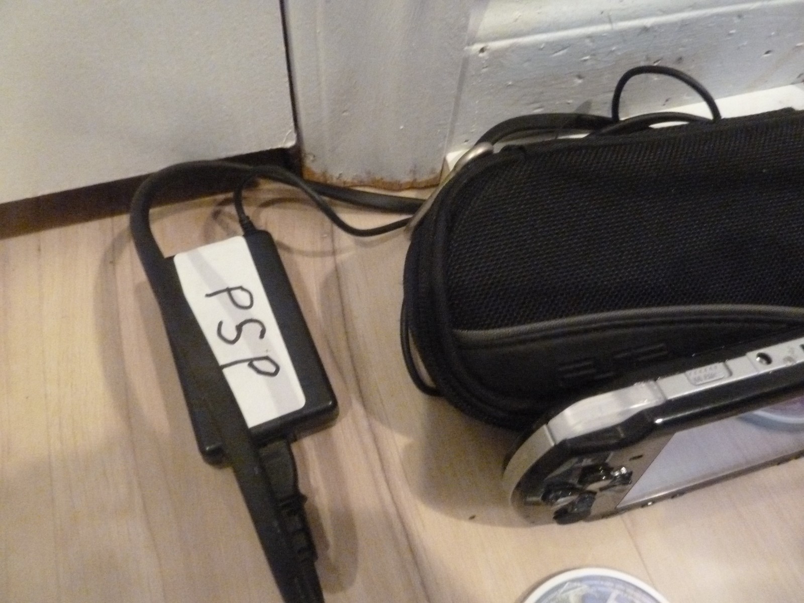 Sony PSP 2001 Black Console + battery, charger, games, carrying case PLEASE READ