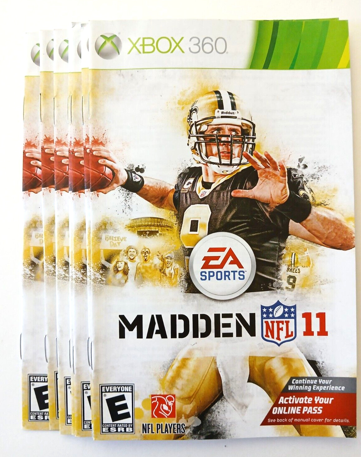 XBOX 360 Instruction Manuals MIXED SPORTS Tony Hawk, FIFA, NBA, PGA Tour, UFC