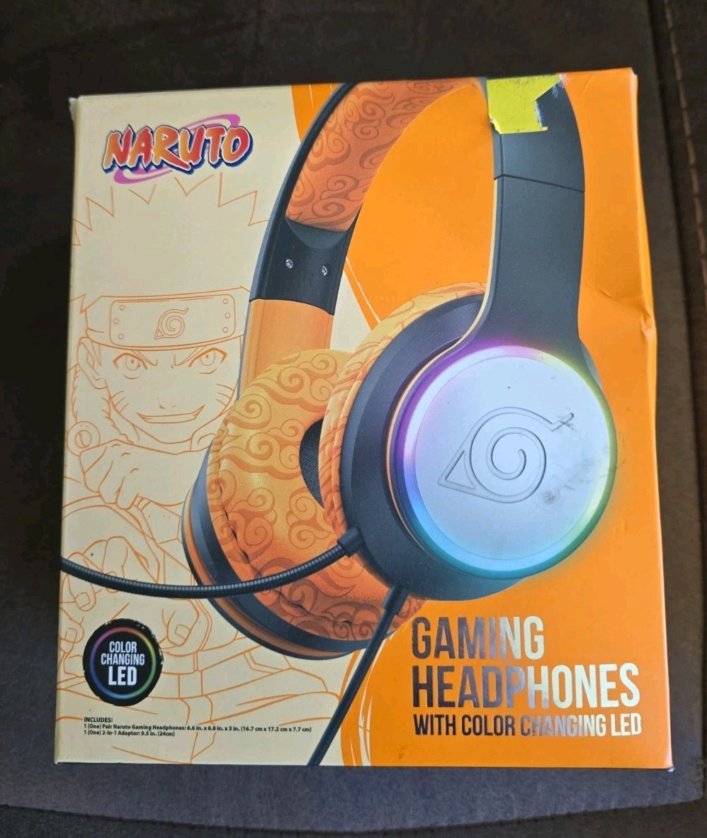 Naruto Gaming Headphones Orange And Black