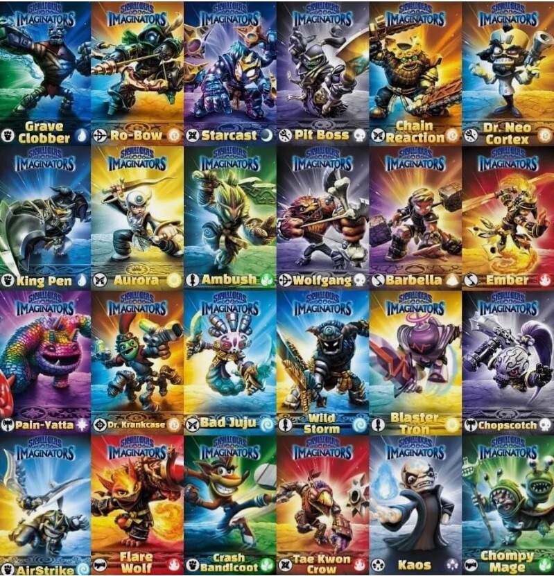 Skylanders Imaginators NFC Cards Senseis and Villains Lot w/ Variants