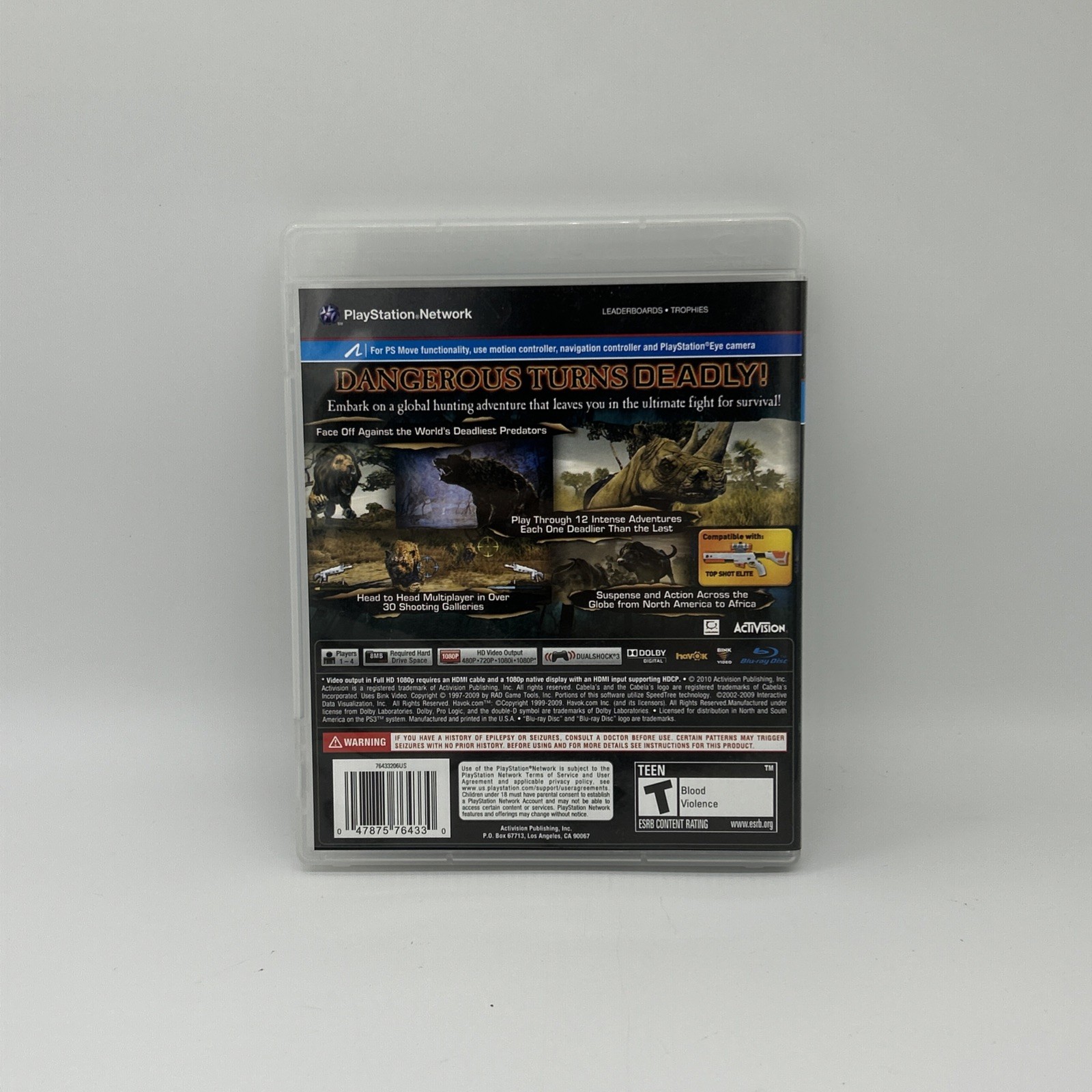 Cabela’s Dangerous Hunts 2011 PlayStation 3 PS3 – Complete CIB Tested Free Ship