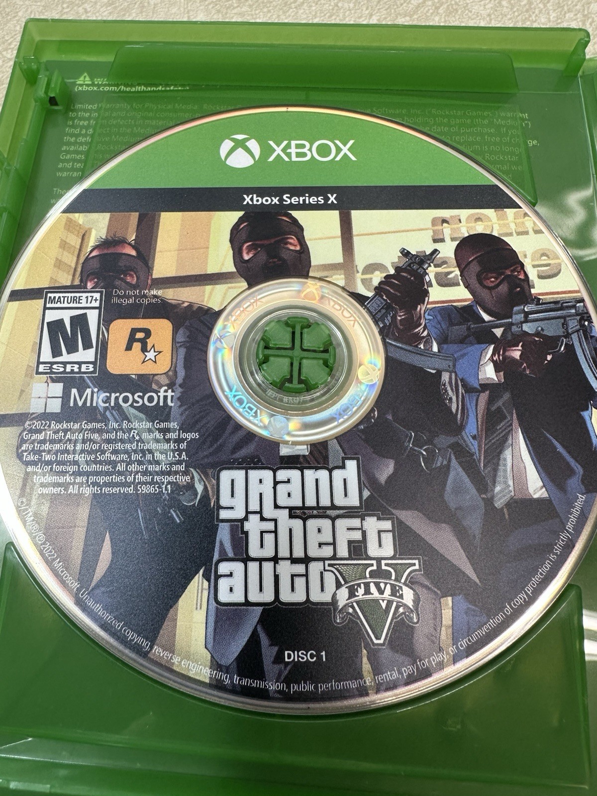 Grand Theft Auto V GTA 5 Xbox One Series S/X Disc 2 DISC ONLY ****