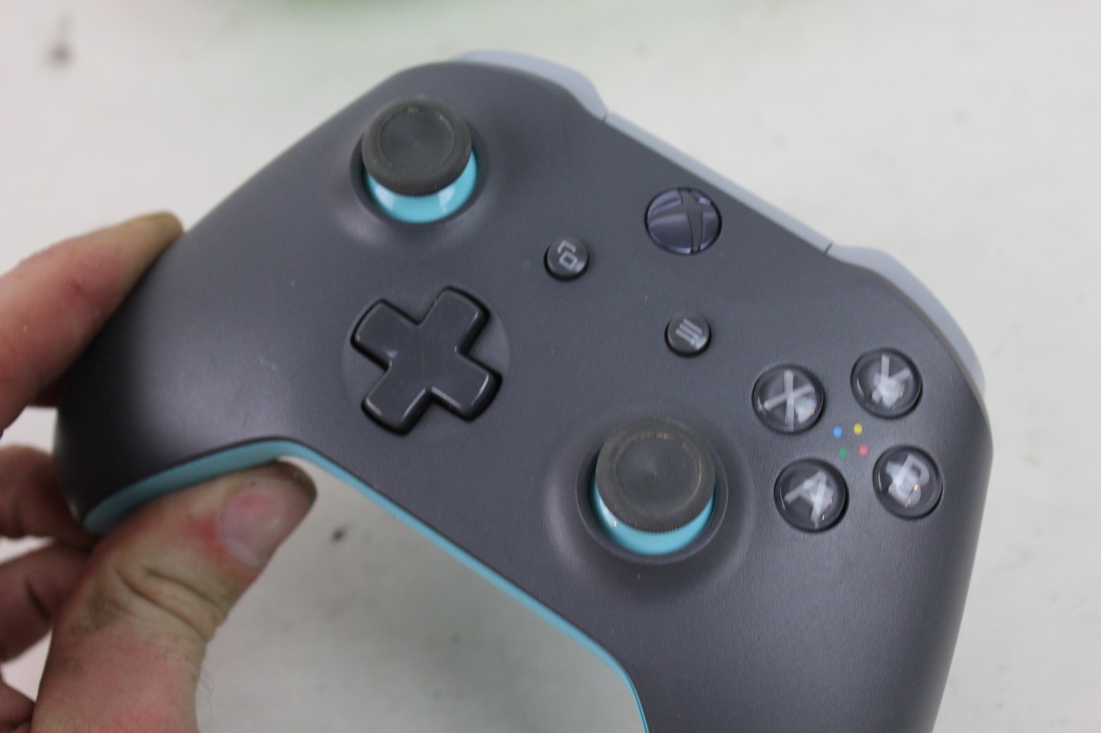 Microsoft Xbox One Wireless Controller Model 1708 Gray Light Blue Wireless