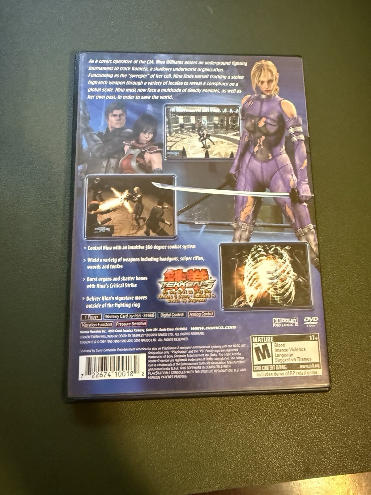 Namco Death by Degrees PS2 M NTSC-U/C 2005