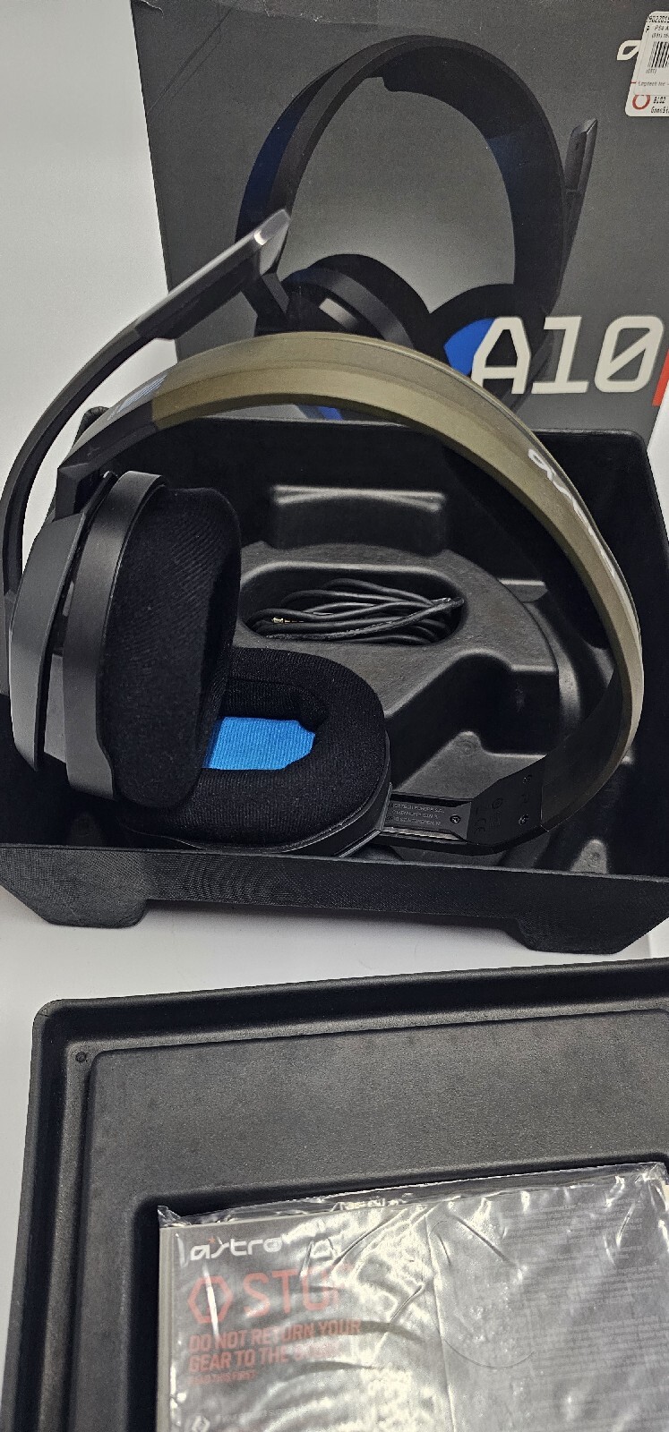 Logitech Astro A10 Wired Stereo Gaming Headset – Blue/black – For PS4