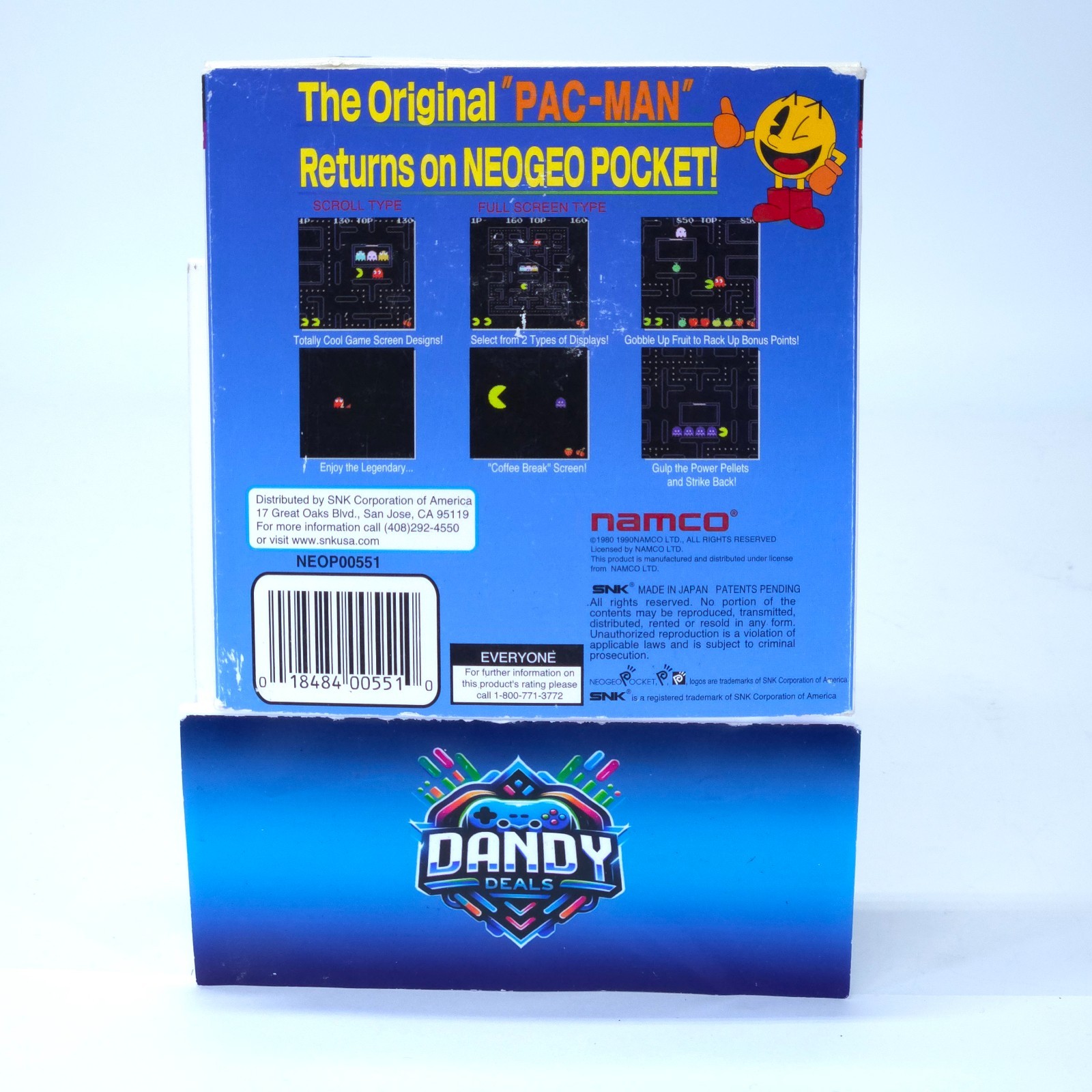 Pac-Man CIB W/ Manual + Saled CrossRings – Neo Geo Pocket Color