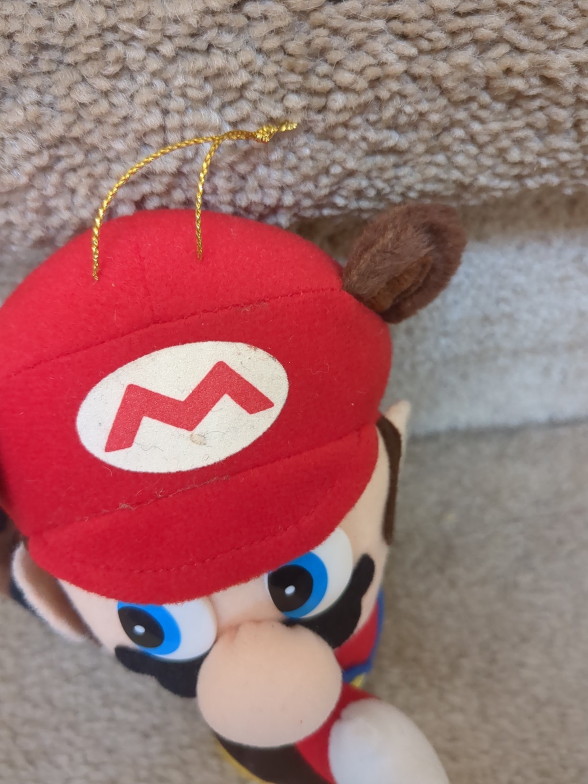 Super Mario Bros All Star Raccoon Mario Plush 1993 NINTENDO RARE Banpresto Japan